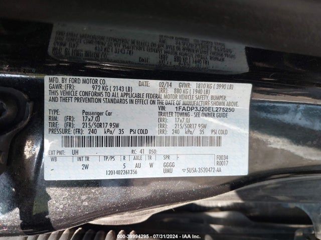 Ford Focus Titanium 2014 1FADP3J20EL275250 Image 9