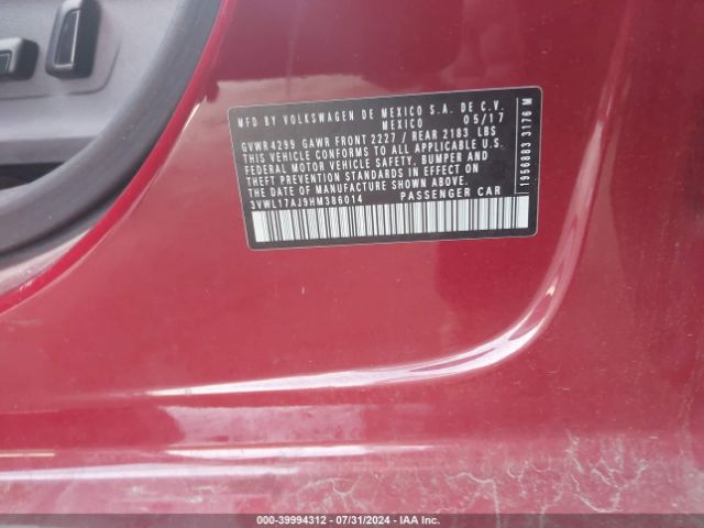 3VWL17AJ9HM386014 Volkswagen Jetta 1.8t Sel/1.8t Sel Premium