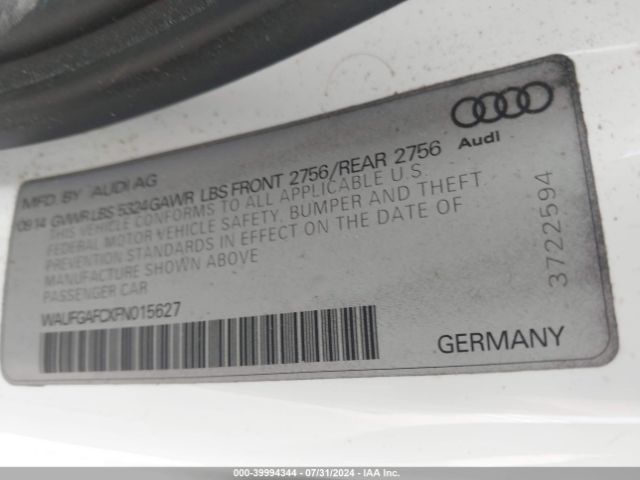 WAUFGAFCXFN015627 Audi A6 3.0t Premium Plus