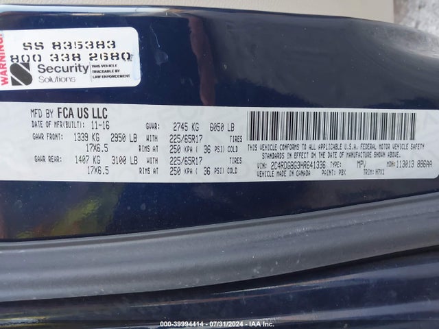 Dodge Grand Caravan Se 2017 2C4RDGBG3HR641336 Image 9