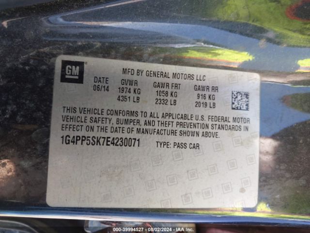 1G4PP5SK7E4230071 Buick Verano