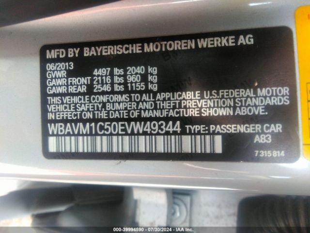 WBAVM1C50EVW49344 BMW X1 Sdrive28i