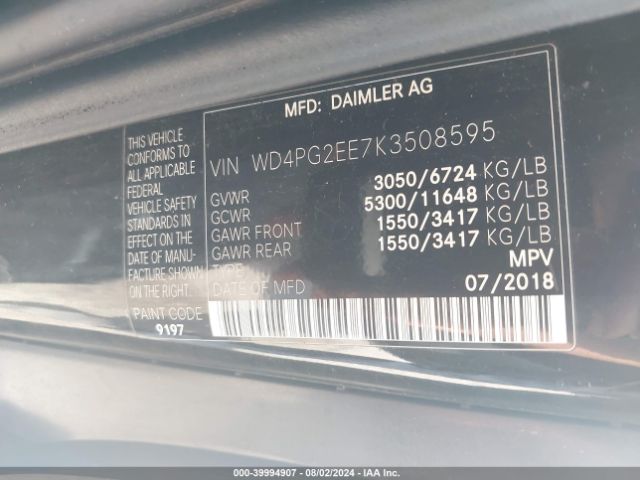 WD4PG2EE7K3508595 Mercedes-Benz Metris