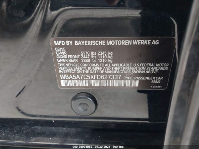 WBA5A7C5XFD627337 BMW 528i Xdrive