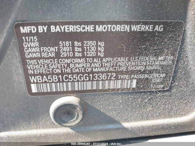 WBA5B1C55GG133672 BMW 535i
