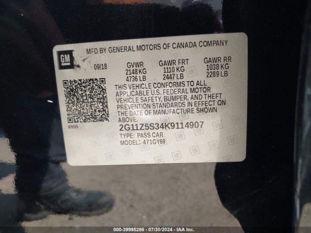 2G11Z5S34K9114907 Chevrolet IMPALA LT