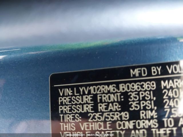 LYV102RM6JB096369 Volvo Xc60 T5 R-design