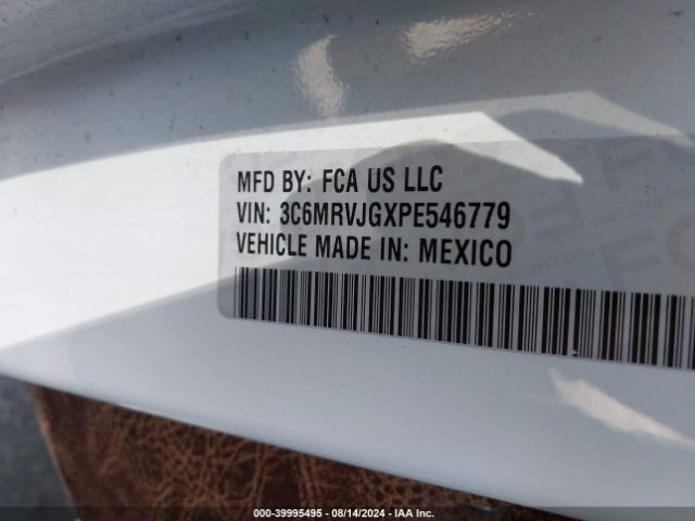 3C6MRVJGXPE546779 RAM Promaster 3500 Cargo Van High Roof 159 Wb Ext