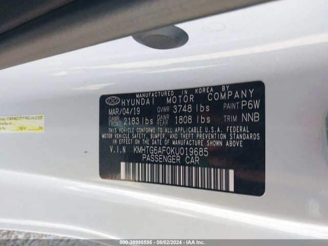 Hyundai Veloster 2.0 2019 KMHTG6AF0KU019685 Image 9