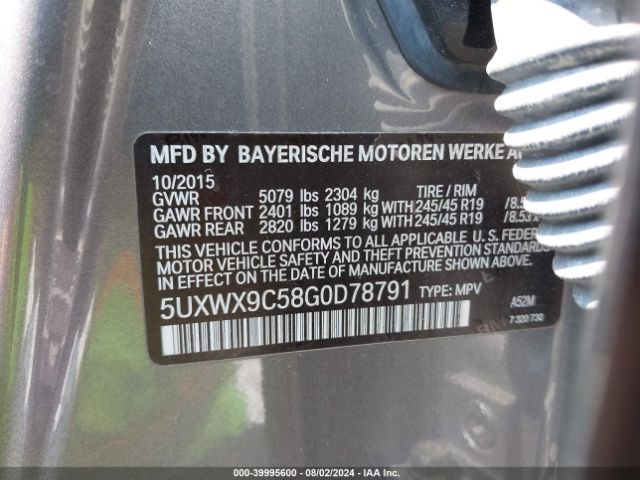 5UXWX9C58G0D78791 BMW X3 Xdrive28i