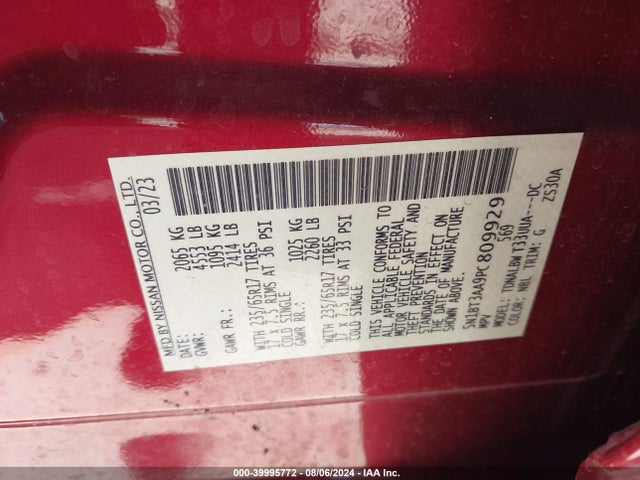 Nissan Rogue S Fwd 2023 5N1BT3AA9PC809929 Image 9