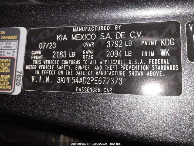 KIA Forte Gt-line 2023 3KPF54AD2PE672373 Image 9