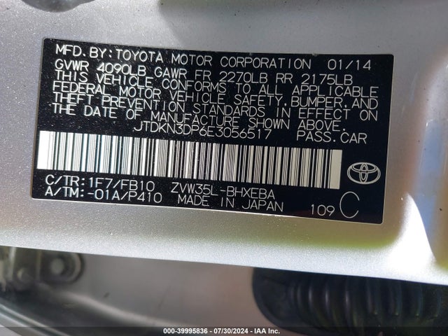 JTDKN3DP6E3056517 Toyota PRIUS PLUG-IN