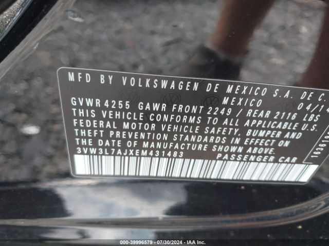 3VW3L7AJXEM431483 Volkswagen Jetta 2.0l Tdi