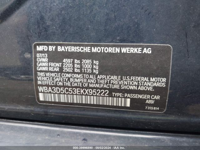 WBA3D5C53EKX95222 BMW 328d Xdrive