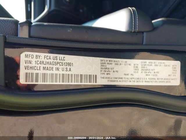 1C4RJHAG5PC513901 Jeep Grand Cherokee Altitude 4x4