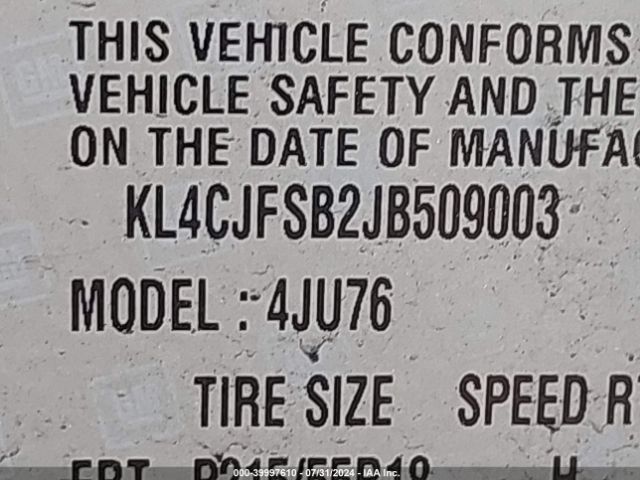 KL4CJFSB2JB509003 Buick Encore Preferred Ii