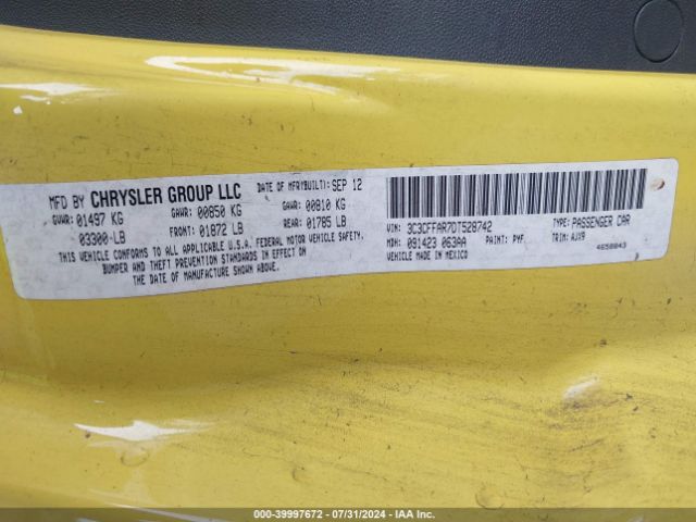 2013 FIAT 500 3C3CFFAR7DT528742 Photo 8