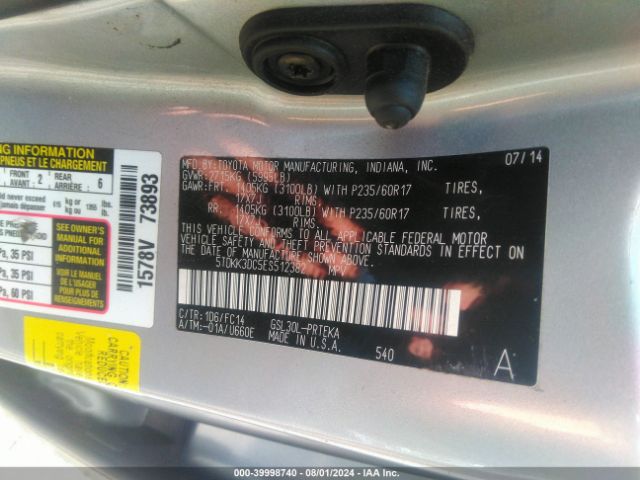 5TDKK3DC5ES512382 Toyota Sienna Le V6 8 Passenger