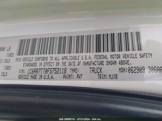1C6RR7TT0FS752118 RAM 1500 Lone Star