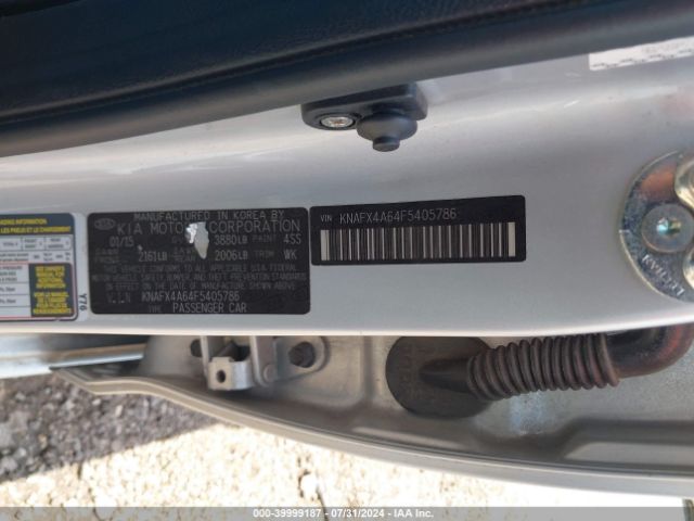 KNAFX4A64F5405786 KIA FORTE LX
