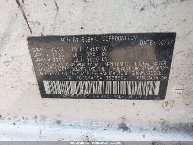 4S3GKAT6XH3628902 Subaru Impreza 2.0i Limited