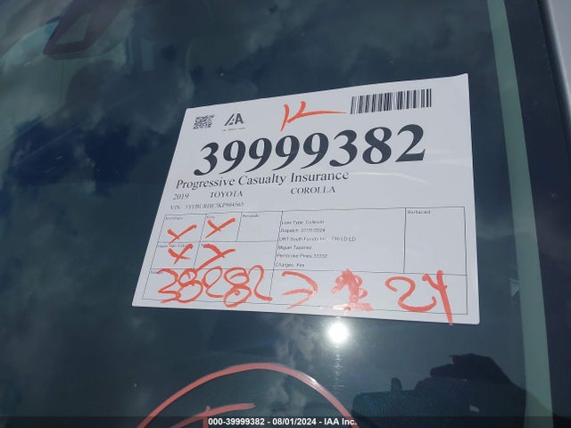 Toyota COROLLA LE 2019 5YFBURHE7KP944565 Image 7