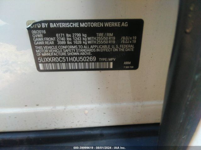 5UXKR0C51H0U50269 BMW X5 Xdrive35i