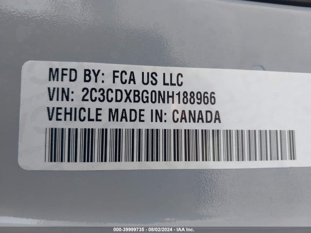 Dodge Charger Sxt Rwd 2022 2C3CDXBG0NH188966 Image 9