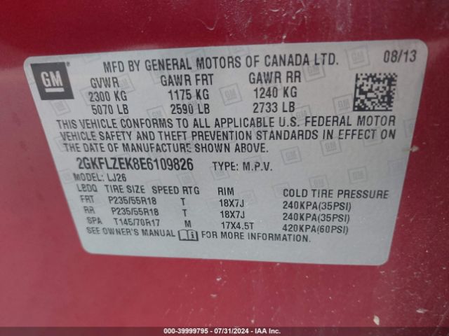 2GKFLZEK8E6109826 GMC Terrain Denali