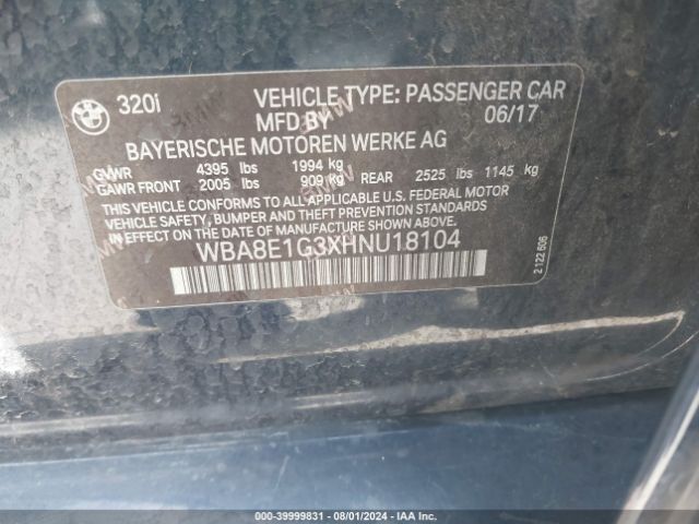 WBA8E1G3XHNU18104 BMW 320i