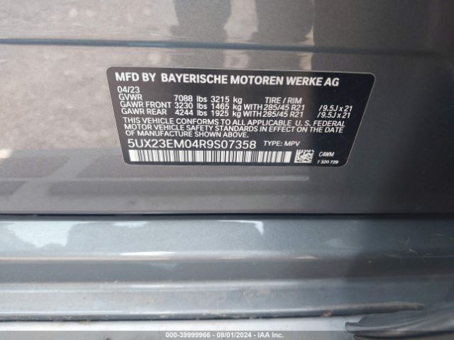 5UX23EM04R9S07358 BMW X7 Xdrive40i