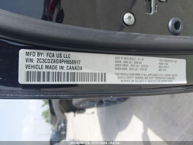 2C3CDZAG4PH658917 Dodge Challenger Sxt