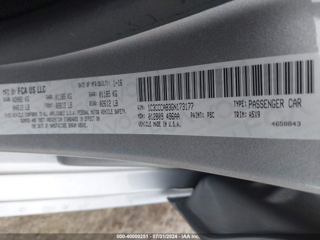 1C3CCCAB3GN173177 Chrysler 200 Limited