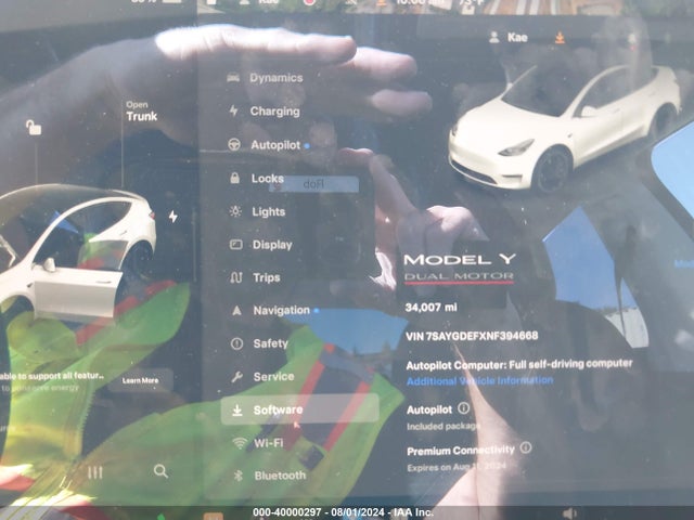 7SAYGDEFXNF394668 Tesla Model Y Performance Dual Motor All-wheel Drive