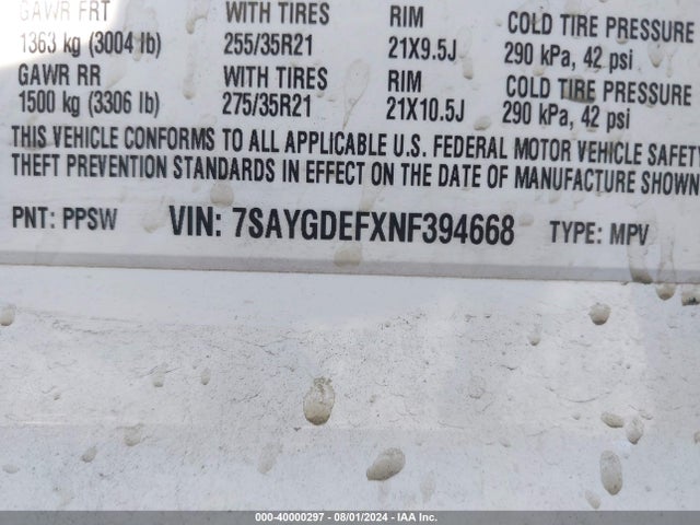 7SAYGDEFXNF394668 Tesla Model Y Performance Dual Motor All-wheel Drive