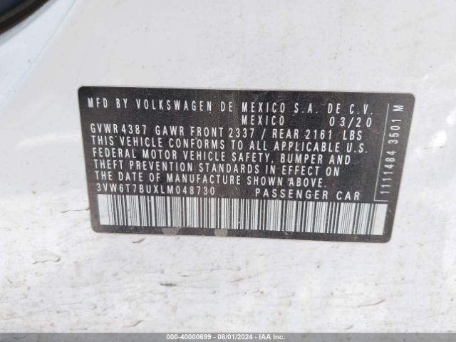 3VW6T7BUXLM048730 Volkswagen Jetta Gli 2.0t Autobahn/2.0t S