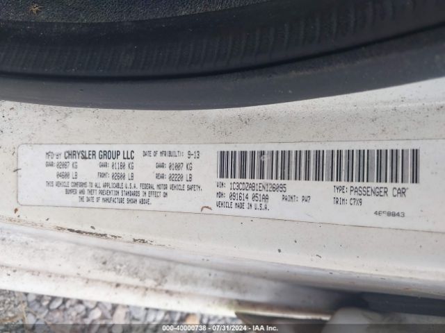 1C3CDZAB1EN126095 Dodge AVENGER SE