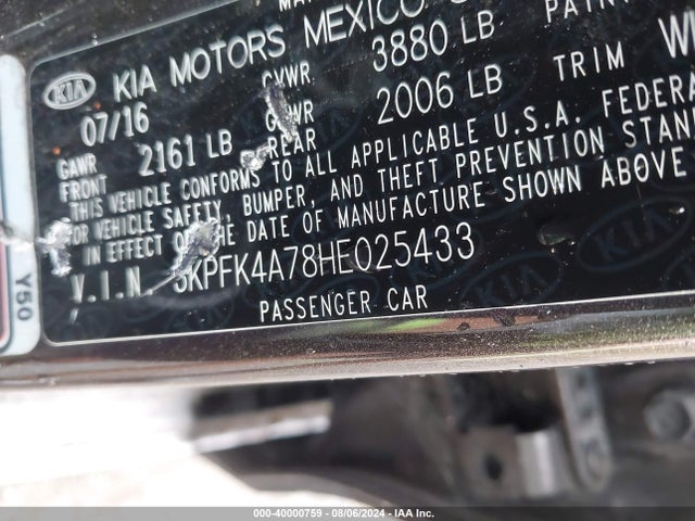 KIA FORTE LX 2017 3KPFK4A78HE025433 Image 9