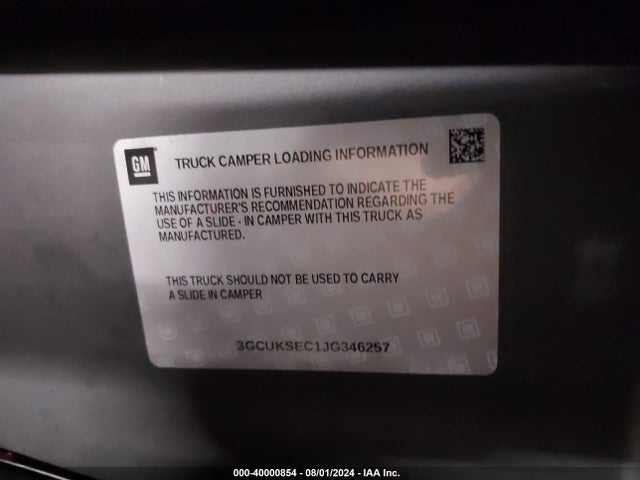 Chevrolet Silverado 1500 2lz 2018 3GCUKSEC1JG346257 Image 9