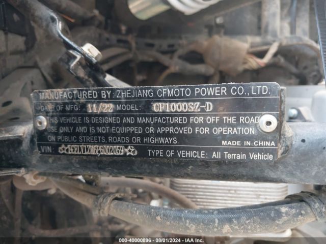 2023 CF MOTO ZFORCE LCELV1ZM6P6002059 Photo 9