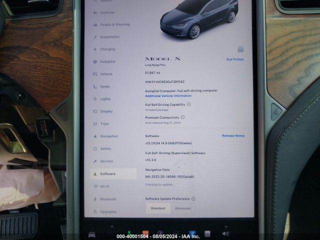 5YJXCBE20LF281542 Tesla MODEL X