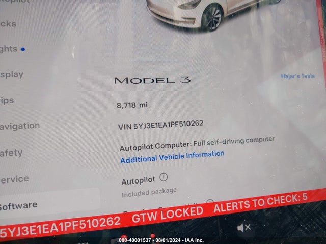 Tesla Model 3 Rear-wheel Drive 2023 5YJ3E1EA1PF510262 Image 15