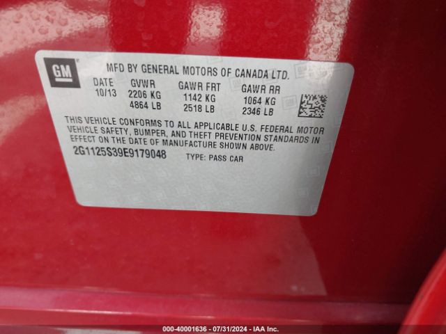 2G1125S39E9179048 Chevrolet Impala 2lt