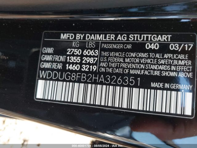 2017 MERCEDES-BENZ S 550 WDDUG8FB2HA326351 Photo 8