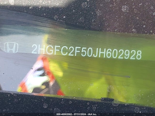 Honda Civic Lx 2018 2HGFC2F50JH602928 Image 9
