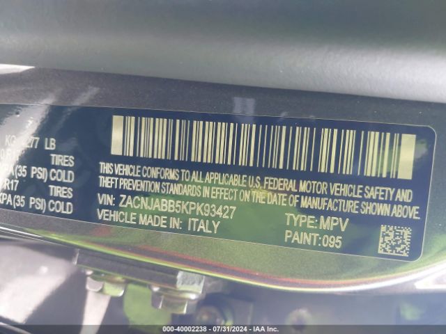 ZACNJABB5KPK93427 Jeep Renegade Latitude Fwd