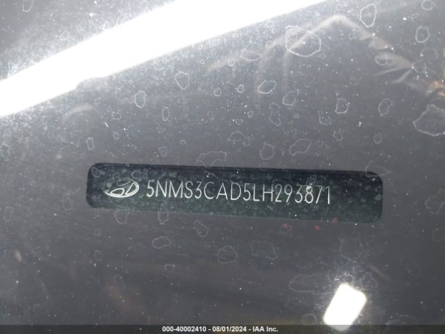 5NMS3CAD5LH293871 Hyundai Santa Fe Sel