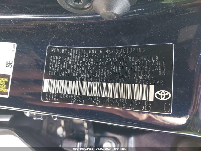 Toyota COROLLA LE 2023 5YFB4MDE4PP074239 Image 9