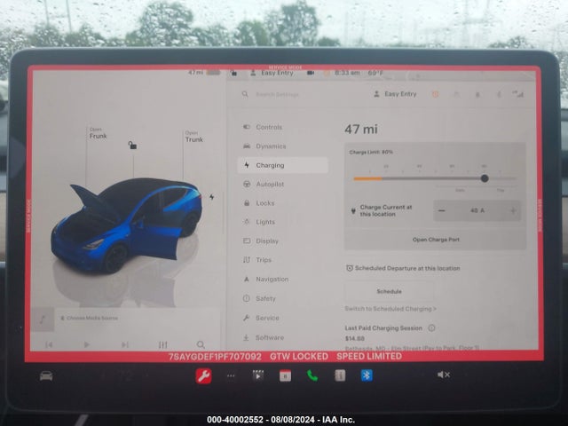 7SAYGDEF1PF707092 Tesla Model Y Awd/performance Dual Motor All-wheel Drive